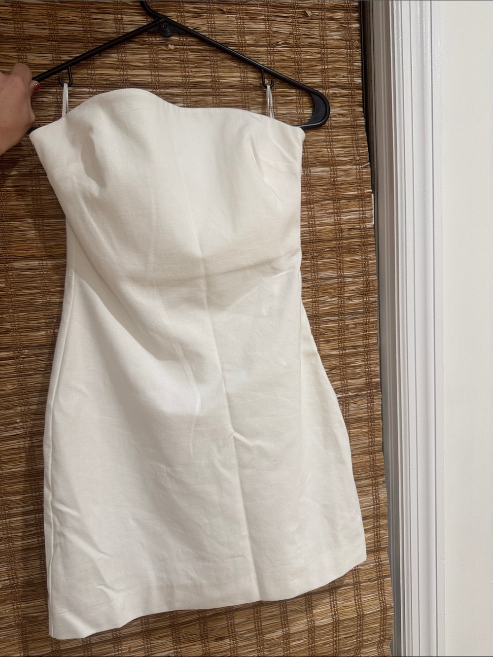 Zara White Mini Dress Tag Visible